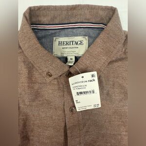 Heritage Brown Button-Up Shirt